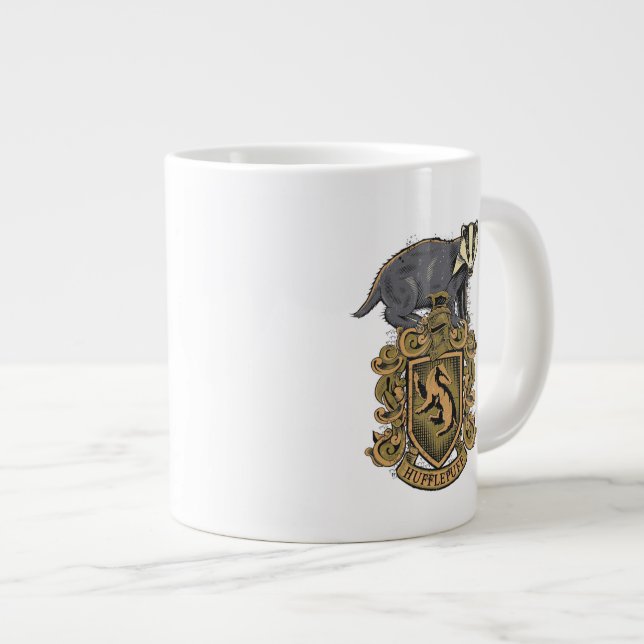 Tasse Géante Harry Potter | Hufflepuff Crest with Badger (Devant droit)