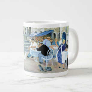 Tasse Géante Heure du déjeuner dans un carré Toscane du marché