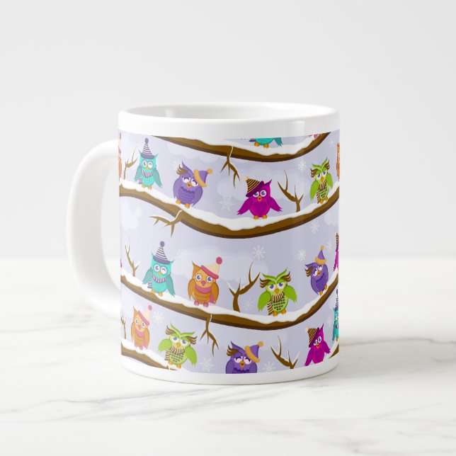 Tasse Géante hiboux d'hiver (Devant gauche)