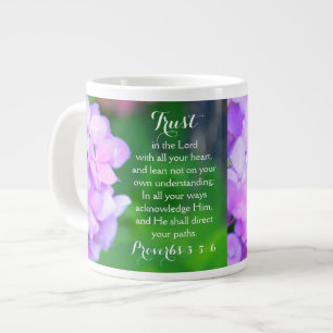 Tasse Géante Hortensia floral de bible chrétienne de proverbes
