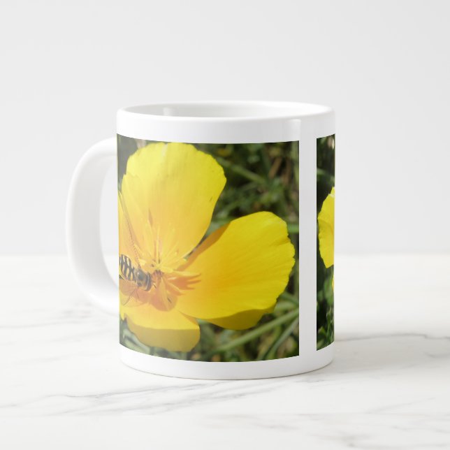 Tasse Géante Hoverfly et Musique à fleurs (Devant gauche)
