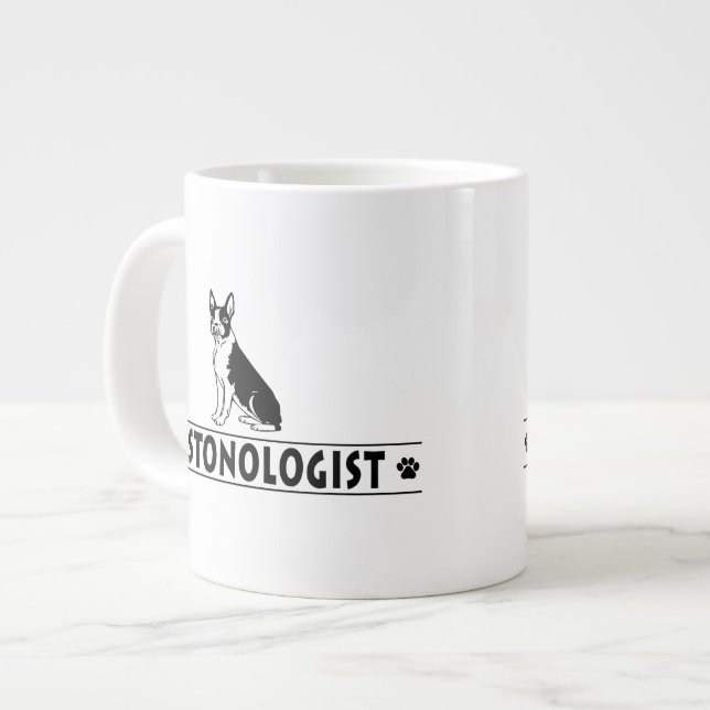 Tasse Géante Humour de Boston Terrier (Devant gauche)