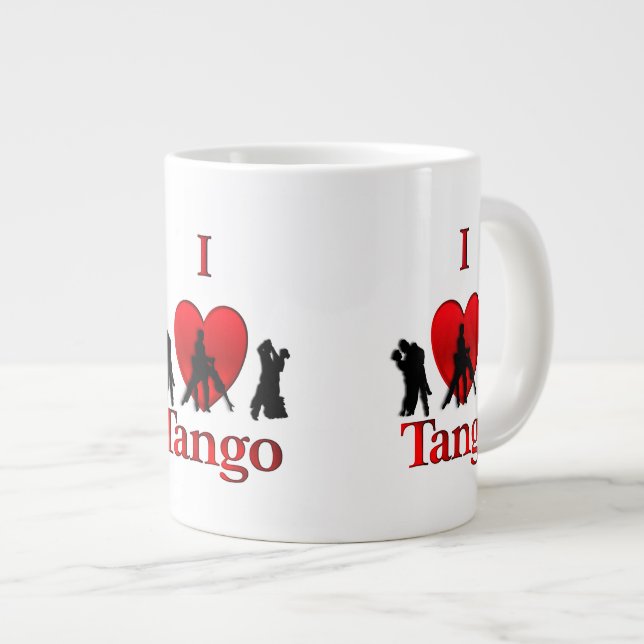 Tasse Géante I Heart Tango (Devant droit)