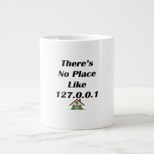 Tasse Géante Il n'y a aucun endroit comme le noir avec la