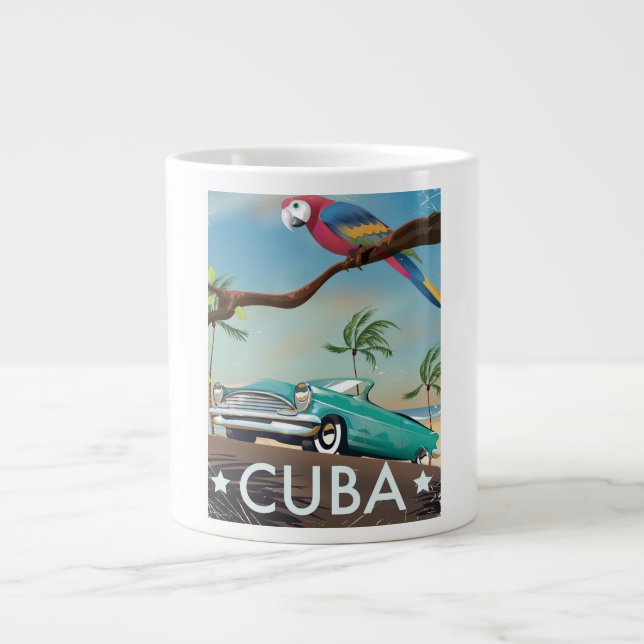 Tasse Géante Impression de voyage Cuba vintage rétro (Devant)