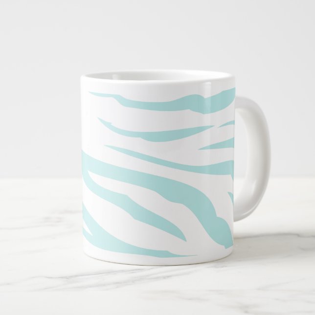 Tasse Géante Impression Sky Blue Zebra (Devant droit)