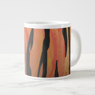 Tasse Géante Impression Tigre Chaud orange et Noir