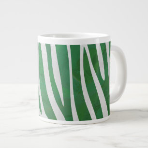 Tasse Géante Impression verte et blanche Zebra