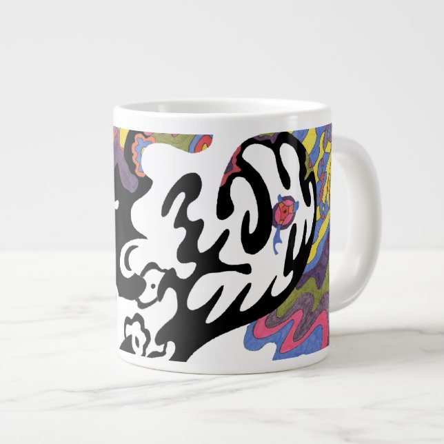 Tasse Géante "Invasion" Art Abstrait (Devant droit)