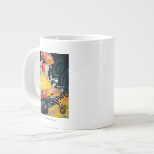 Tasse Géante Jacqmotte Caf � affiche Vintage Europe