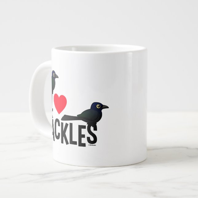 Tasse Géante J'aime Grackles (Devant gauche)