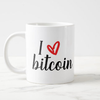 Tasse Géante J'aime le bitcoin