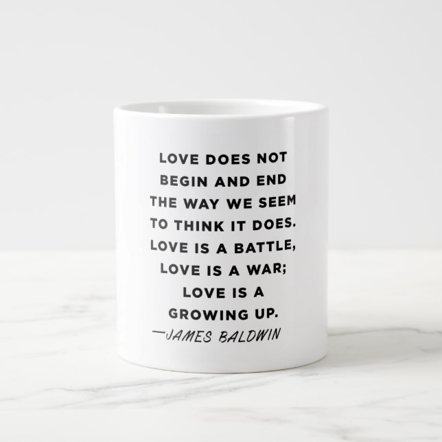 Tasse Géante James Baldwin Citation Musique (Devant)