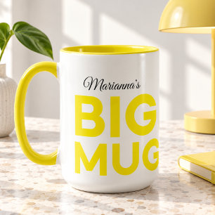 Tasse Géante Jaune Tasse Énorme Nom Personnali