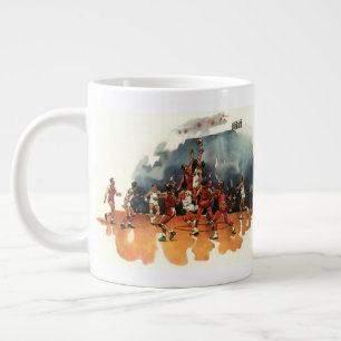 Tasse Géante Jeu De Basketball vintage, Joueurs De Basketball