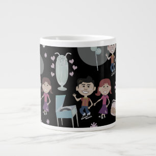 Tasse Géante Joli Flashback Enfants Cinquante ans Motif
