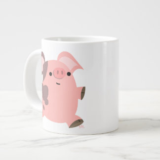 Tasse Géante Joli porc caricaturé sportif