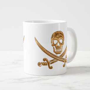 Tasse Géante Jolly roger d'or