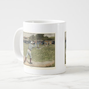 Tasse Géante Joueur de baseball lancé à la deuxième base