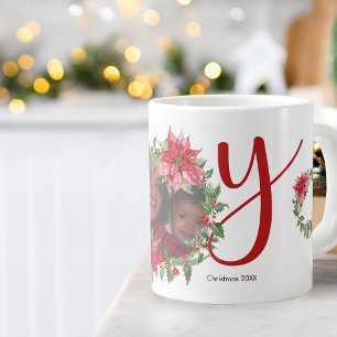 Tasse Géante JOY Christmas Wreath Photo