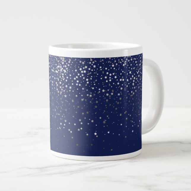 Tasse Géante Jumbo Mug-Petite Stars minuit (Devant droit)