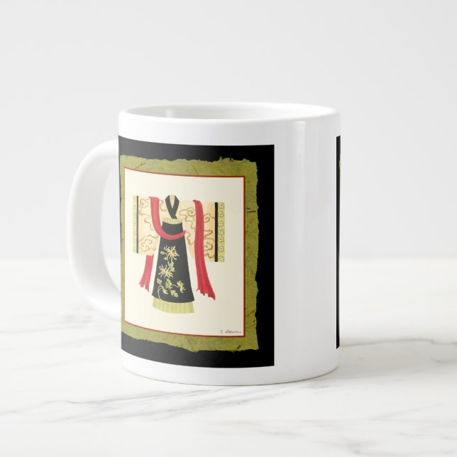 Tasse Géante Kimono japonais traditionnel avec imprimé floral (Devant gauche)