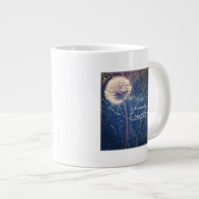 Tasse Géante La Beauté De La Simplicité (Devant droit)