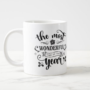 Tasse Géante La Citation De Noël/Temps Le Plus Merveilleux /Mug