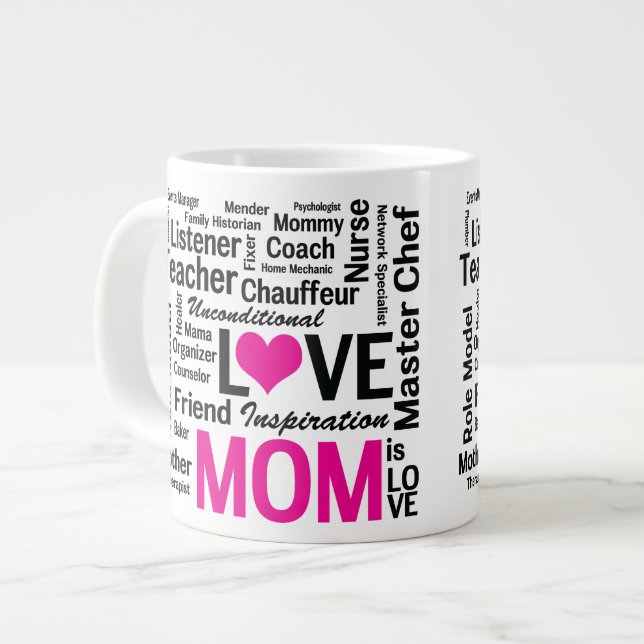 Tasse Géante La maman est cadeau du jour de mère d'amour pour (Devant gauche)