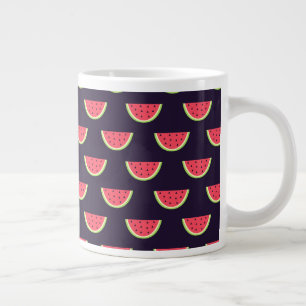 Tasse Géante La pastèque de Neon sur le Motif pourpre