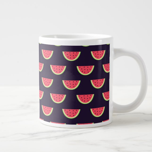 Tasse Géante La pastèque de Neon sur le Motif pourpre (Droite)