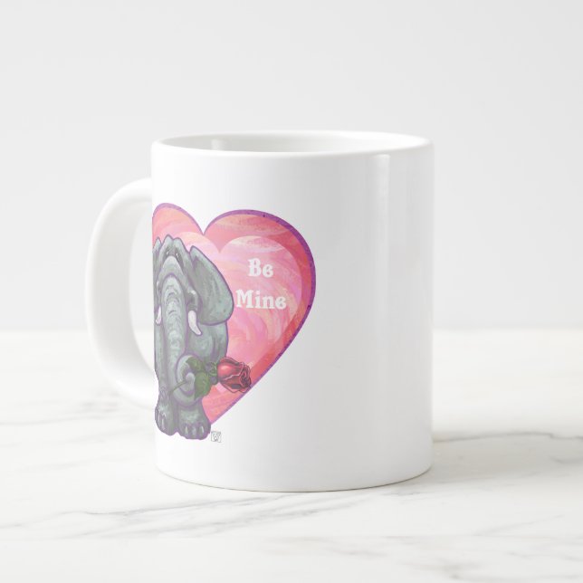 Tasse Géante La Saint-Valentin des éléphants (Devant gauche)