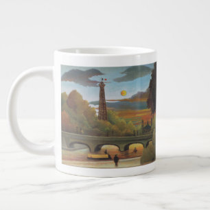 Tasse Géante La Seine et la Tour Eiffel au coucher du soleil pa