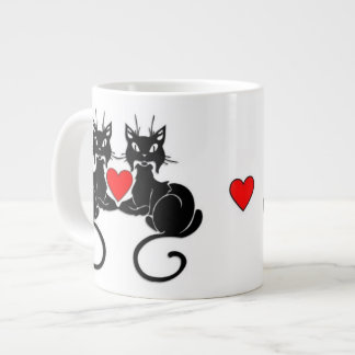Tasse Géante L'amour du chat noir