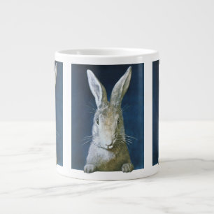 Tasse Géante Lapin blanc vintage de Pâques, mignon et duveteux