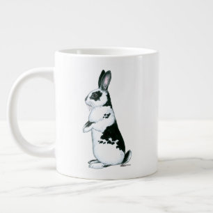 Tasse Géante Lapin : Noir et Blanc