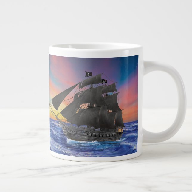 Tasse Géante Le bateau pirate de Barbe Noire (Droite)