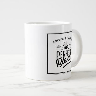 Tasse Géante Le café et les amis font le mélange parfait