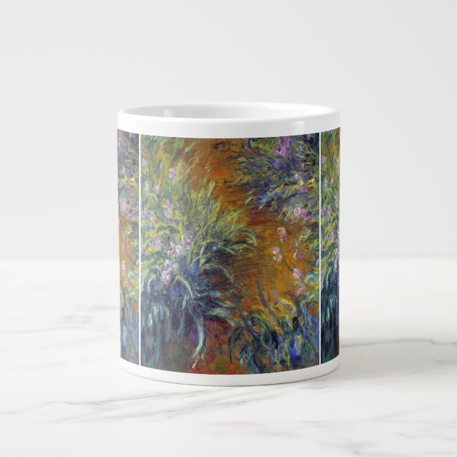 Tasse Géante Le chemin à travers les iris par Claude Monet (Devant)