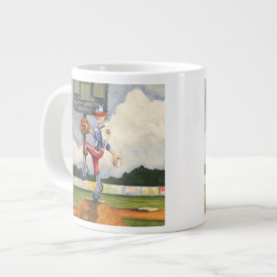 Tasse Géante Le Pitcher de baseball sur la butte by Jay Throckm
