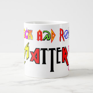 Tasse Géante Le rock et le rock comptent