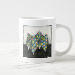Tasse Géante Le vendeur de Fortune Origami sur papier géométriq