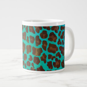 Tasse Géante Léopard Brown et Turquoise