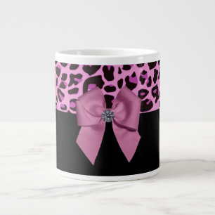 Tasse Géante Léopard rose avec cou et diamant