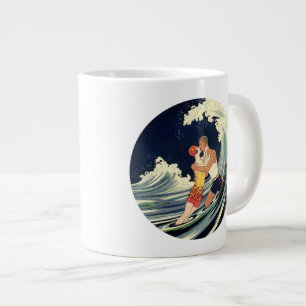 Tasse Géante Les amateurs d'art déco vintage se baignent dans l