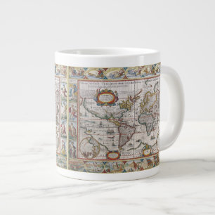Tasse Géante Les muqueuses de la carte du monde antique