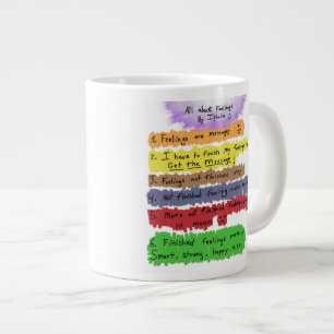 Tasse Géante Les sentiments sont des messages Musique