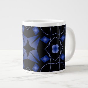 Tasse Géante L'étoile noire brillante bleue Kaleidoscope Art Ju