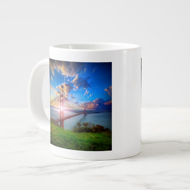 Tasse Géante Lever de soleil de Golden Gate (Devant gauche)