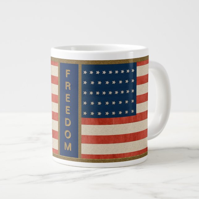 Tasse Géante Liberté du drapeau américain (Devant droit)